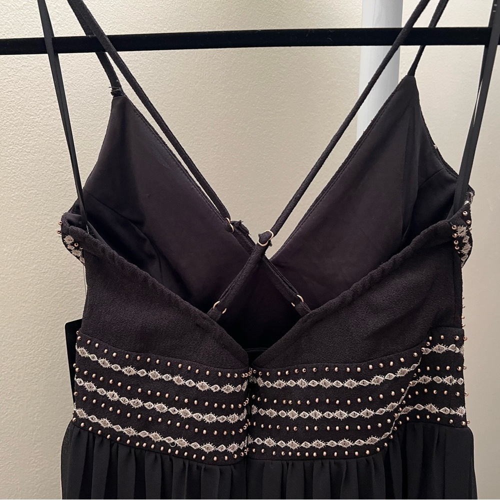 NWT Lulu’s Glamorous Gala Black Embroidered Maxi Dress - Picture 4 of 11